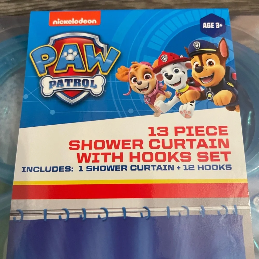 Paw Patrol 13 Piece Shower Curtain with Hooks Set